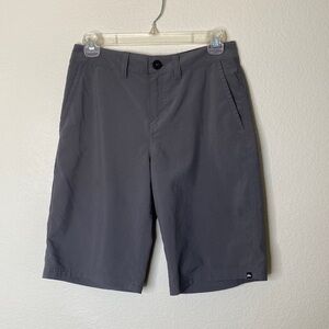 Quicksilver shorts boys 27” grey quick dry pockets VGUC